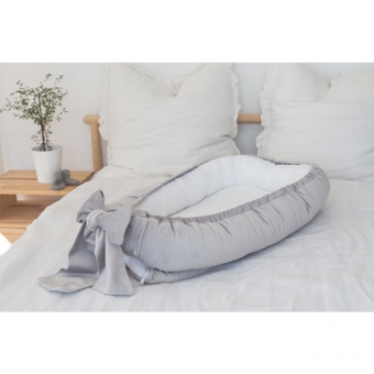 Prachtige fluwelen babynestjes - Light Grey